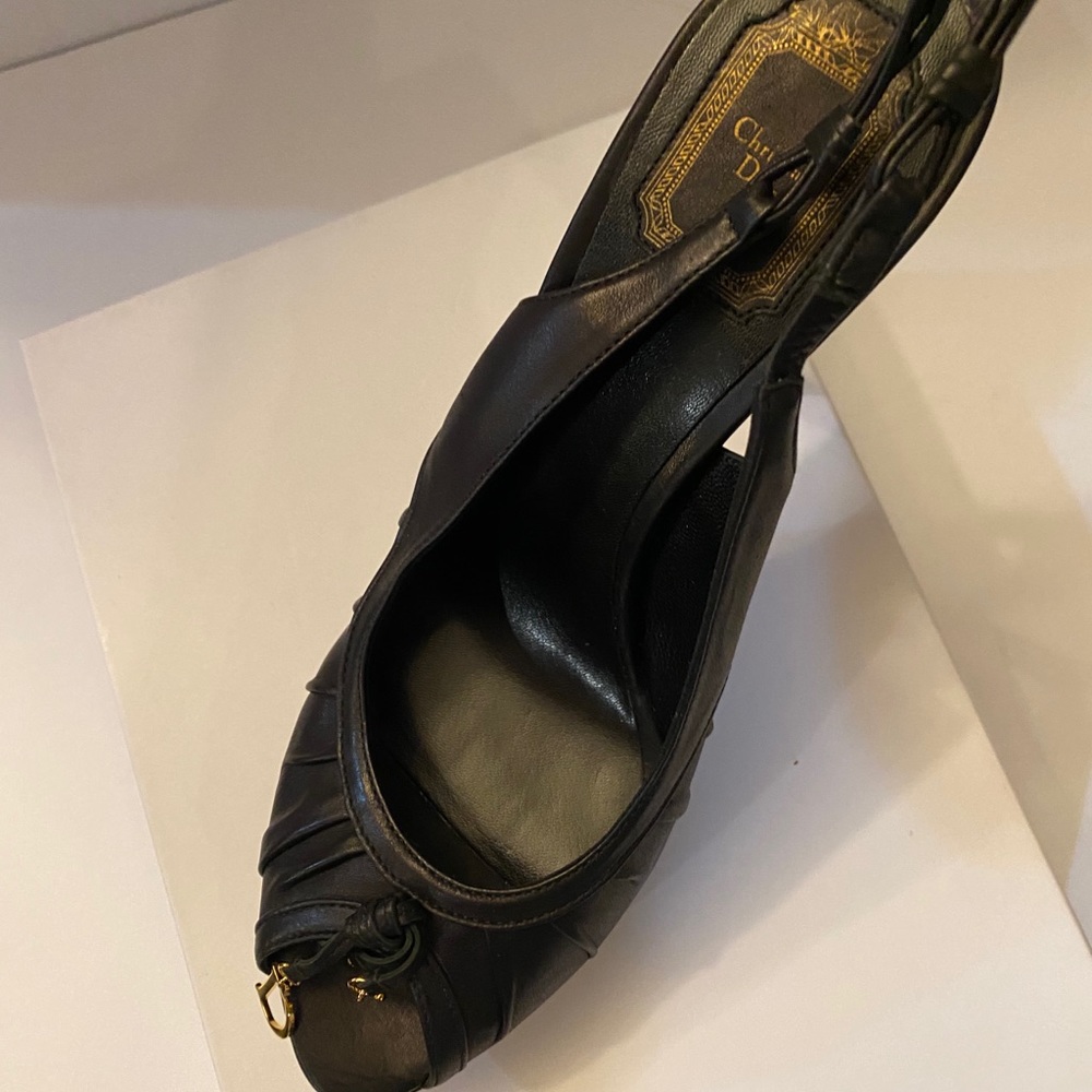 Noir Dior Gipsy never worn slingback
